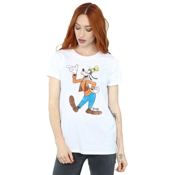Disney Womens/Ladies Classic Goofy Cotton Boyfriend T-Shirt