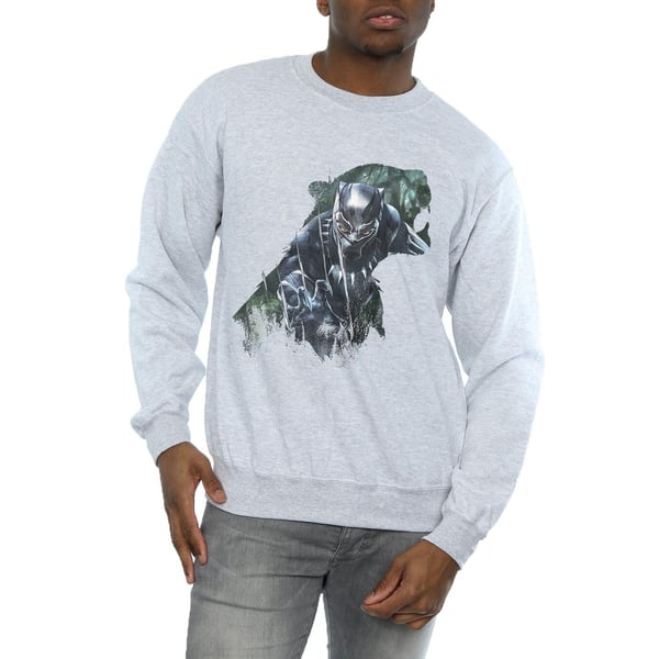 Marvel Mens Black Panther Wild Silhouette Sweatshirt