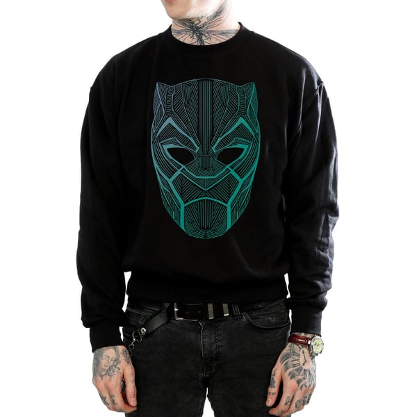 Marvel Mens Black Panther Tribal Mask Sweatshirt