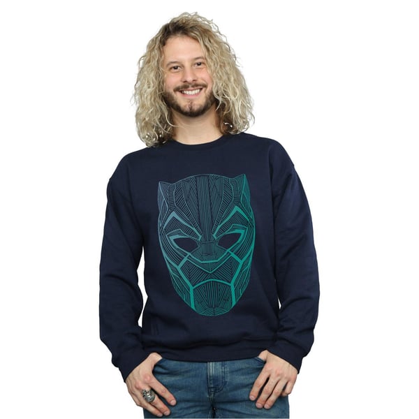 Marvel Mens Black Panther Tribal Mask Sweatshirt
