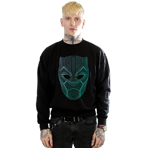 Marvel Mens Black Panther Tribal Mask Sweatshirt