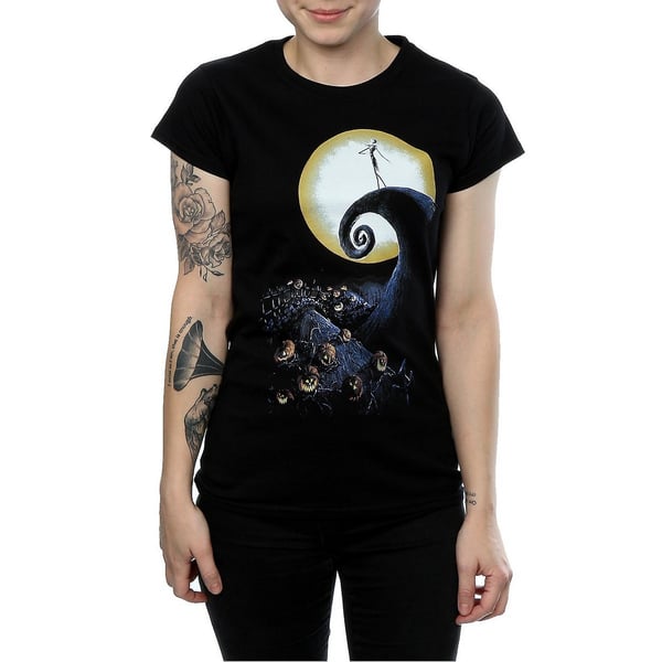 Nightmare Before Christmas Womens/Ladies Cemetery Cotton T-Shirt
