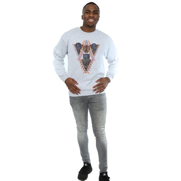 Marvel Mens Black Panther Tribal Heads Sweatshirt