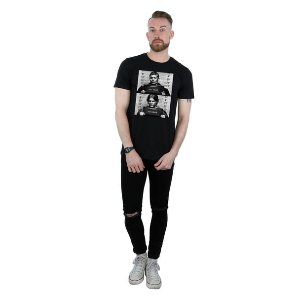 Supernatural Mens Winchester Mugshot Cotton T-Shirt