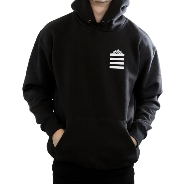 Looney Tunes Mens Taz Stripes Faux Pocket Hoodie