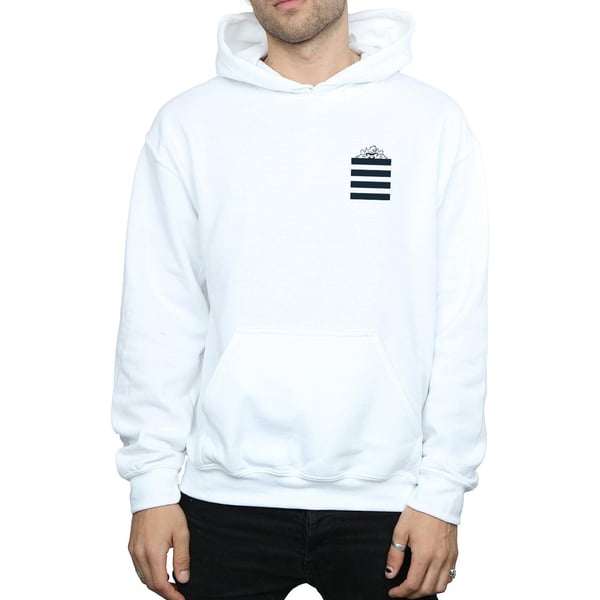 Looney Tunes Mens Taz Stripes Faux Pocket Hoodie