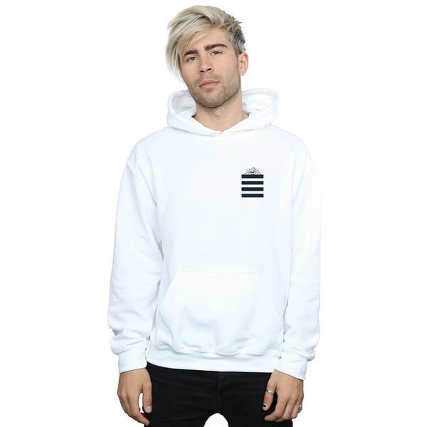 Looney Tunes Mens Taz Stripes Faux Pocket Hoodie