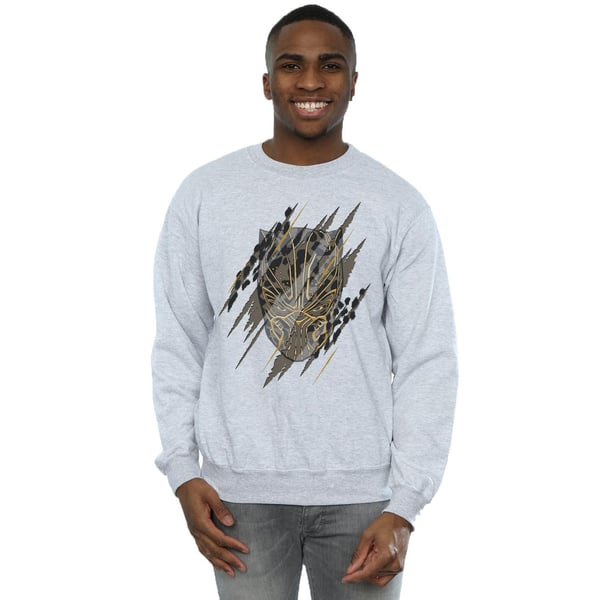 Marvel Mens Black Panther Gold Head Sweatshirt