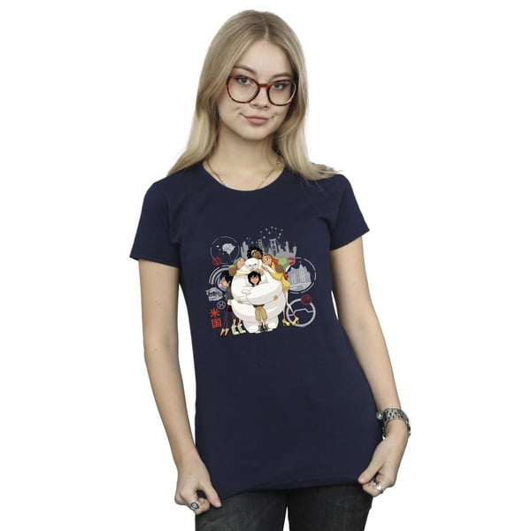 Disney Womens/Ladies Big Hero 6 Baymax Group Hug Cotton T-Shirt