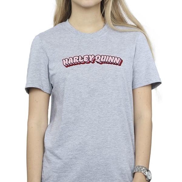 DC Comics Womens/Ladies Batman Harley Quinn Logo Cotton Boyfriend T-Shirt