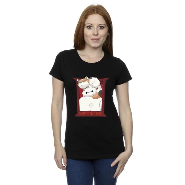 Disney Womens/Ladies Big Hero 6 Baymax Frame Support Cotton T-Shirt
