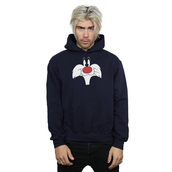Looney Tunes Mens Sylvester Big Face Hoodie