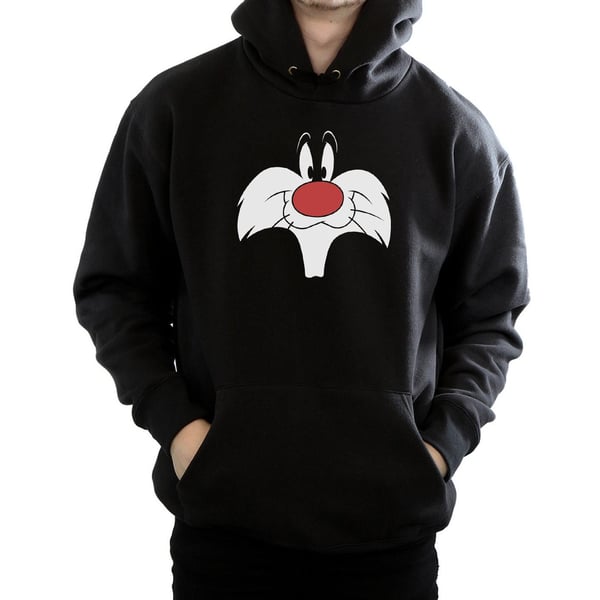 Looney Tunes Mens Sylvester Big Face Hoodie