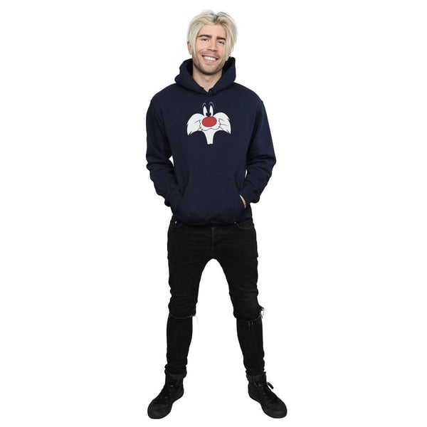 Looney Tunes Mens Sylvester Big Face Hoodie