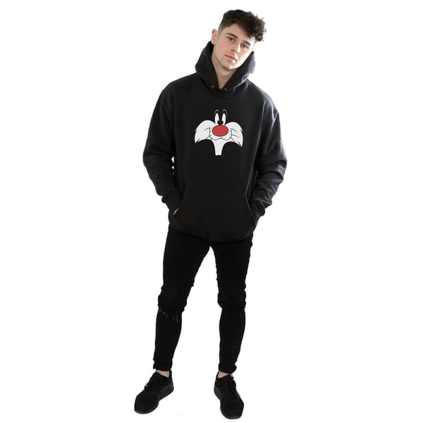 Looney Tunes Mens Sylvester Big Face Hoodie