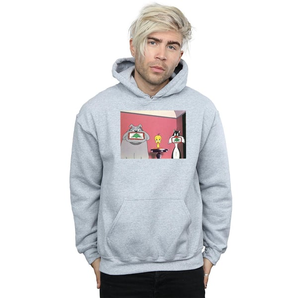 Looney Tunes Mens Christmas Postcard Hoodie