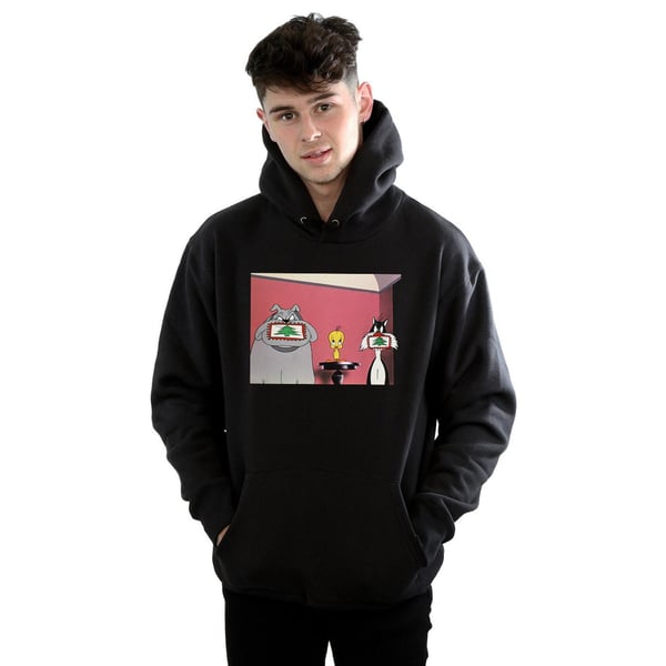 Looney Tunes Mens Christmas Postcard Hoodie