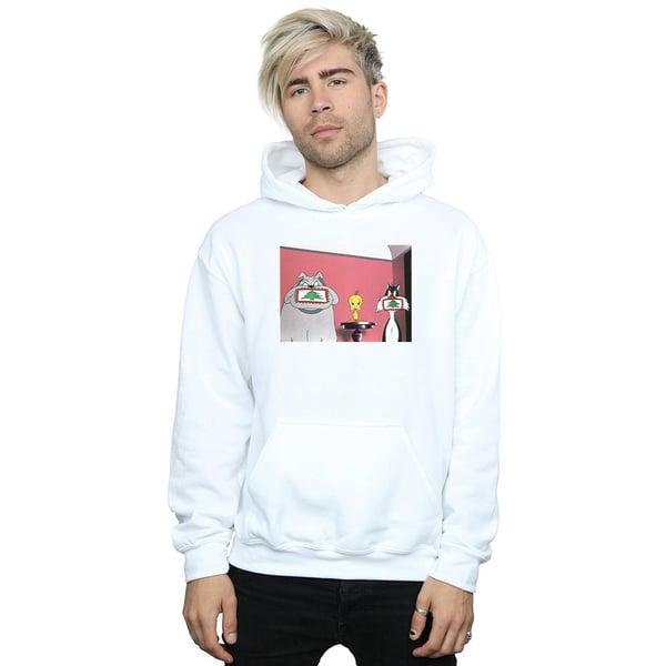 Looney Tunes Mens Christmas Postcard Hoodie