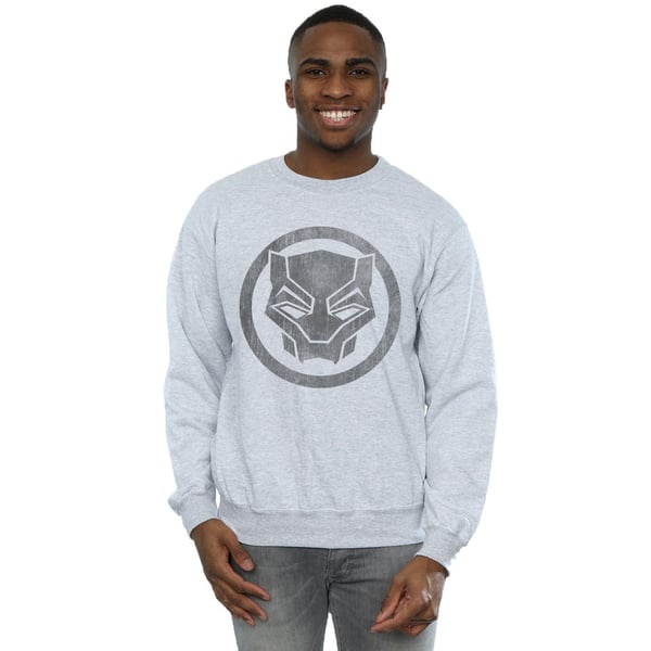 Marvel Mens Black Panther Distressed Icon Sweatshirt