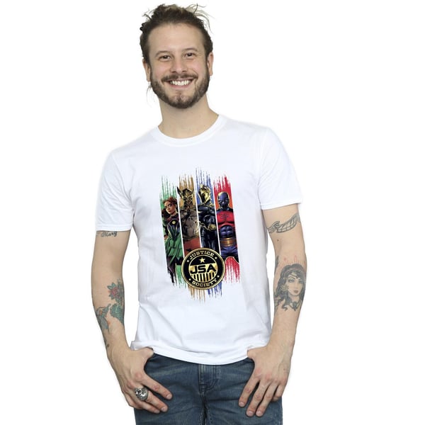 DC Comics Mens Black Adam JSA Gold Badge T-Shirt