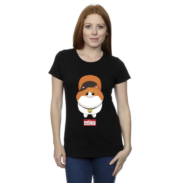 Disney Womens/Ladies Big Hero 6 Baymax Kitten Face Cotton T-Shirt