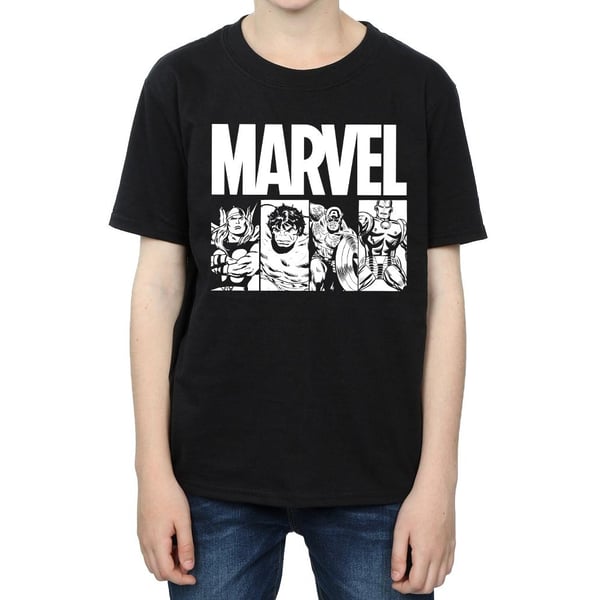 Marvel Boys Action Tile Cotton T-Shirt