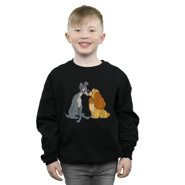 Disney Boys Lady And The Tramp Distressed Kiss Sweatshirt