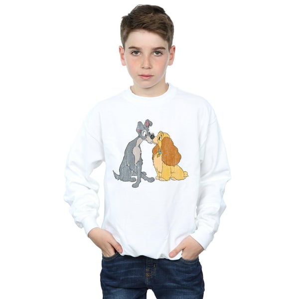 Disney Boys Lady And The Tramp Distressed Kiss Sweatshirt