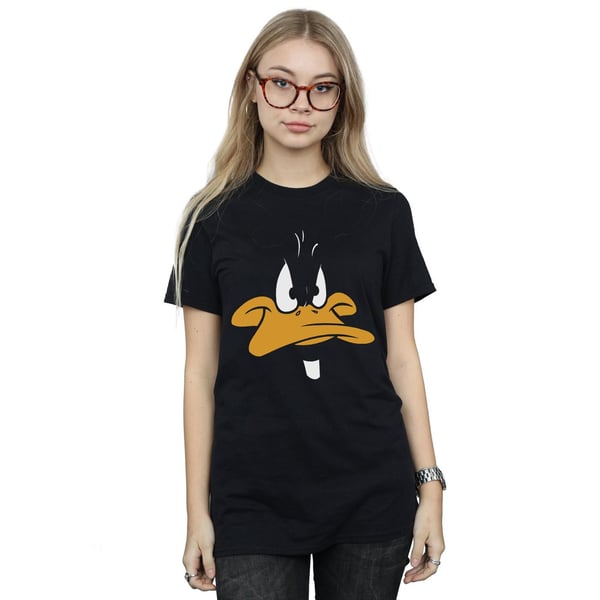 Looney Tunes Womens/Ladies Daffy Duck Face Cotton Boyfriend T-Shirt