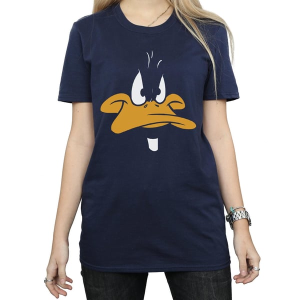 Looney Tunes Womens/Ladies Daffy Duck Face Cotton Boyfriend T-Shirt