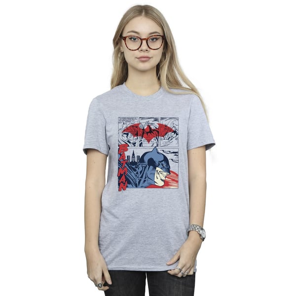 DC Comics Womens/Ladies Batman Comic Strip Cotton Boyfriend T-Shirt