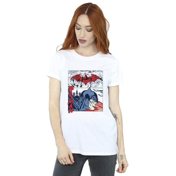 DC Comics Womens/Ladies Batman Comic Strip Cotton Boyfriend T-Shirt