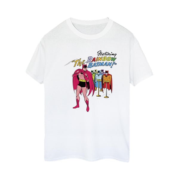 DC Comics Dam/Kvinnor Batman Comic Cover Rainbow Batman T-shirt i bomull med boyfriend-passform