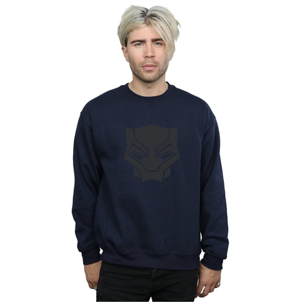 Marvel Mens Black Panther Black On Black Sweatshirt