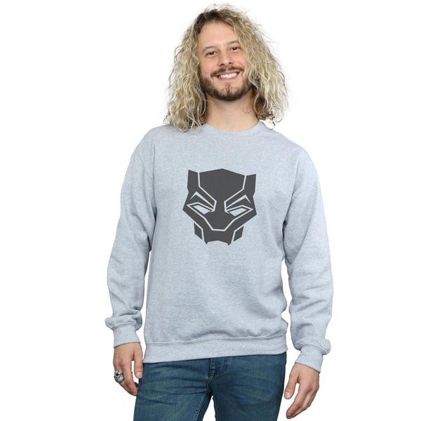 Marvel Mens Black Panther Black On Black Sweatshirt