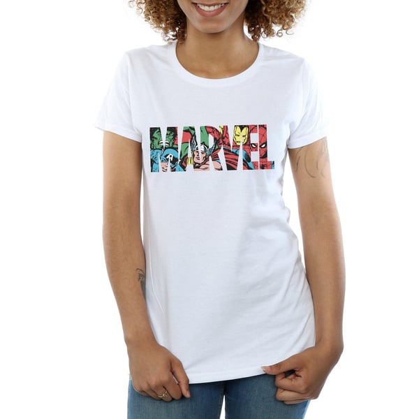 Marvel Comics Womens/Ladies Characters Cotton Logo T-Shirt