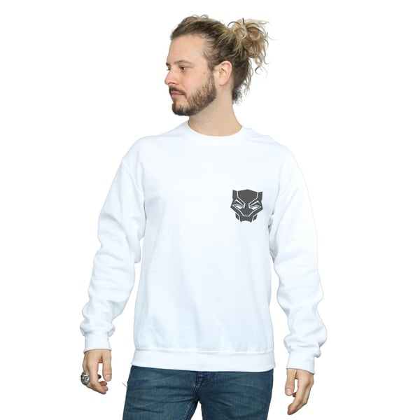 Marvel Mens Black Panther Black On Black Chest Print Sweatshirt