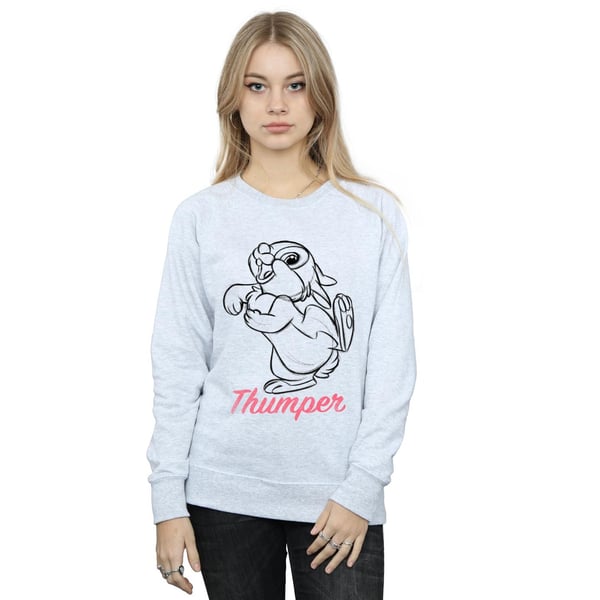 Disney Womens/Ladies Bambi Thumper Line Drawing Sweatshirt