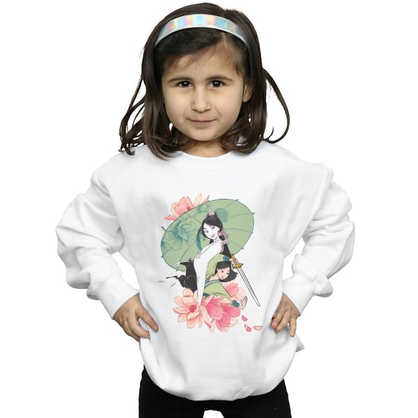 Disney Girls Mulan Magnolia Collage Sweatshirt