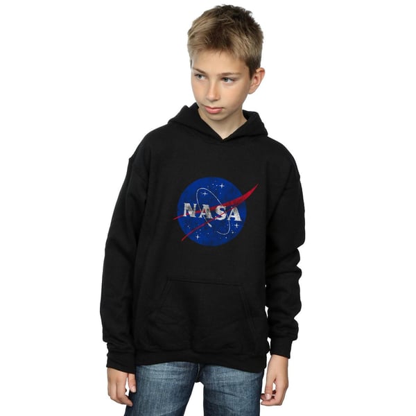 NASA Boys Classic Insignia Logo Distressed Hoodie