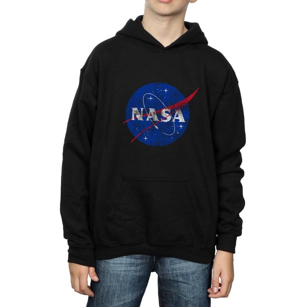 NASA Boys Classic Insignia Logo Distressed Hoodie