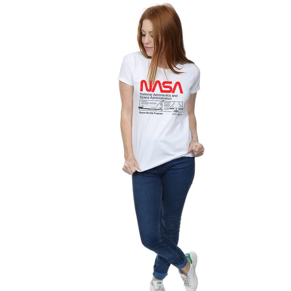 NASA Womens/Ladies Classic Space Shuttle Cotton T-Shirt