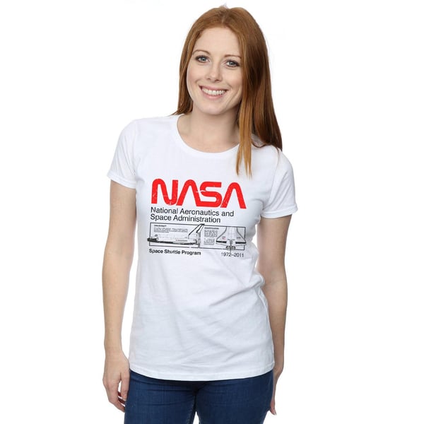 NASA Womens/Ladies Classic Space Shuttle Cotton T-Shirt