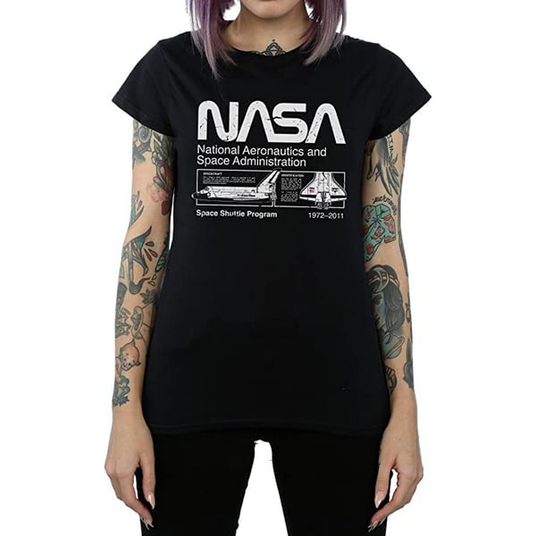 NASA naisten/naisten klassinen avaruussukkula-puuvillapaita