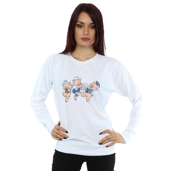 Disney Womens/Ladies Three Little Pigs Having Fun Sweatshirt