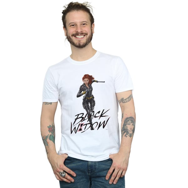 Marvel Miesten Black Widow -elokuvan Natasha Running T-paita