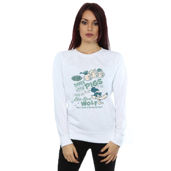 Disney Womens/Ladies Three Little Pigs Who´s Afraid Of The Big Bad Wolf Sweatshirt