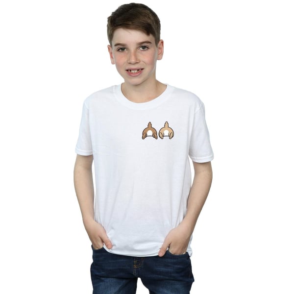 Disney Boys Chip N Dale Backside Breast Print T-Shirt