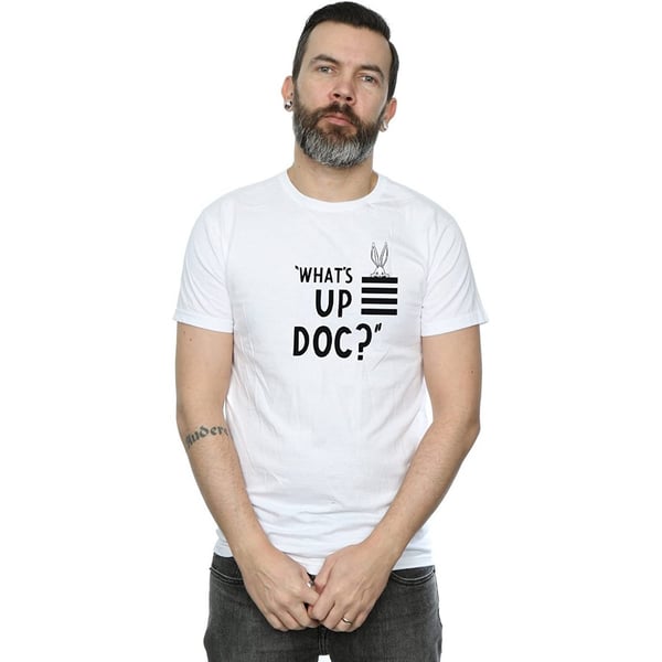 Looney Tunes Mens What´s Up Doc Bugs Bunny Striped Cotton T-Shirt