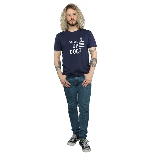 Looney Tunes Mens What´s Up Doc Bugs Bunny Striped Cotton T-Shirt